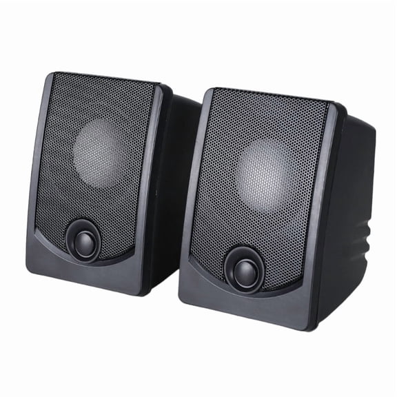 Zecic 1pair Black Computer Speaker USB-Power Speaker for Laptops Entertainment
