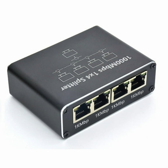 Zecic 2 3 4 Port Gigabit Networking Extender 1000Mbps Splitter for Fast Stable Internet