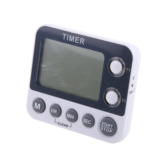 Zecic 2-Channel Timer Countdown Timer Digital Alarm Clock Digital Second Timer Clock