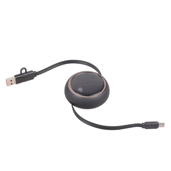 Zecic 2 In 1 Telescoping USB + Type C To Type C Cable 100W Charging Data Transfer 480Mbps Universal Compatibility 95cm