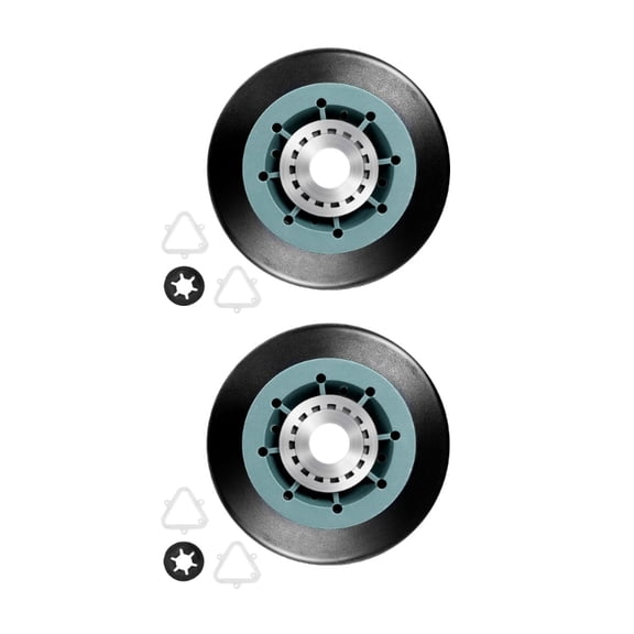 Zecic 2 Pack High Strength Polymer Dryer Drum Roller Set with Quiet Operation