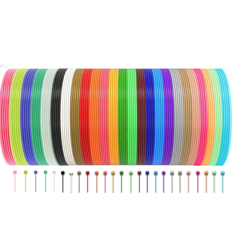 Zecic 20 Bright Colors 1.75mm 3D Pen PCL Filament Refills Each Color 16.4feet 3D Pen 3D Printer PCL Printing Pen Accessories