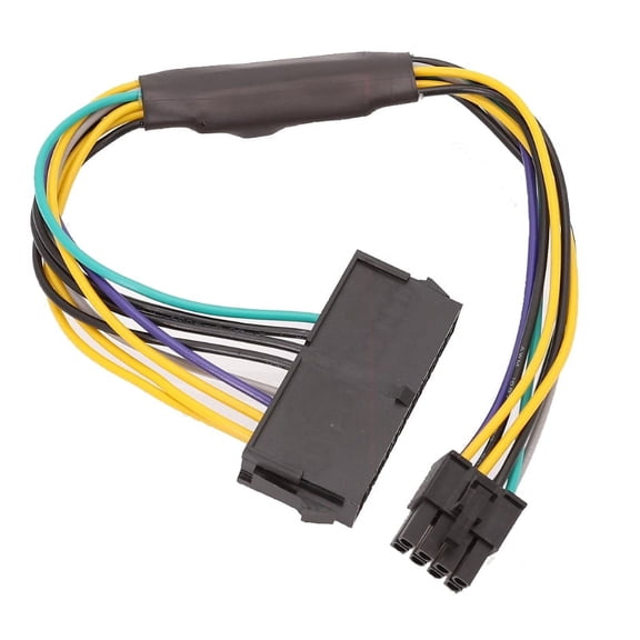 Zecic 24 Pin to 8 Pin ATX Power Adapter Cable for DELL Optiplex 3020 7020 9020 12-inch(30cm)