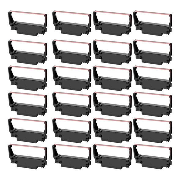 Zecic 24Pcs ERC30 Black and Red ERC30 ERC-30 ERC30 34 38 B/R Ink Ribbon for TM-U220