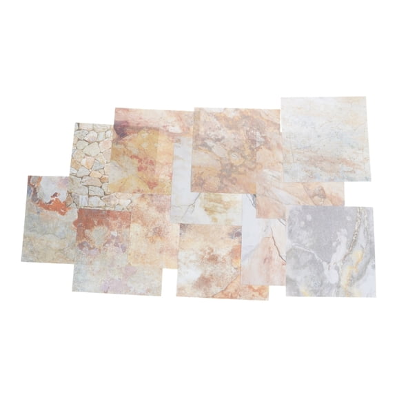 Zecic 24x/Set Stone Texture Background Paper Pad DIY Decor Craft Single-Sided Scrapbook Paper Pads for Packaging Making Album