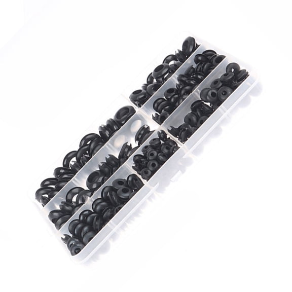 Zecic 260Pcs Rubber Grommet Firewall Hole Plug Assortment Rubber Grommet Kit Hole Gasket Rings for Wiring Repair Assortment