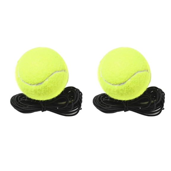 Zecic 2pcs Single Practice Tennis Ball Tennis Training Ball Rebound Ball with String
