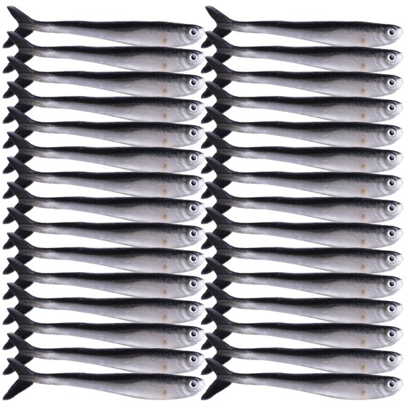 Zecic 30Pcs Simulation Loach Baits with Paddle Tail Soft Slow Floating Swimming Lures Soft Lures Artifical Lures with Box Set