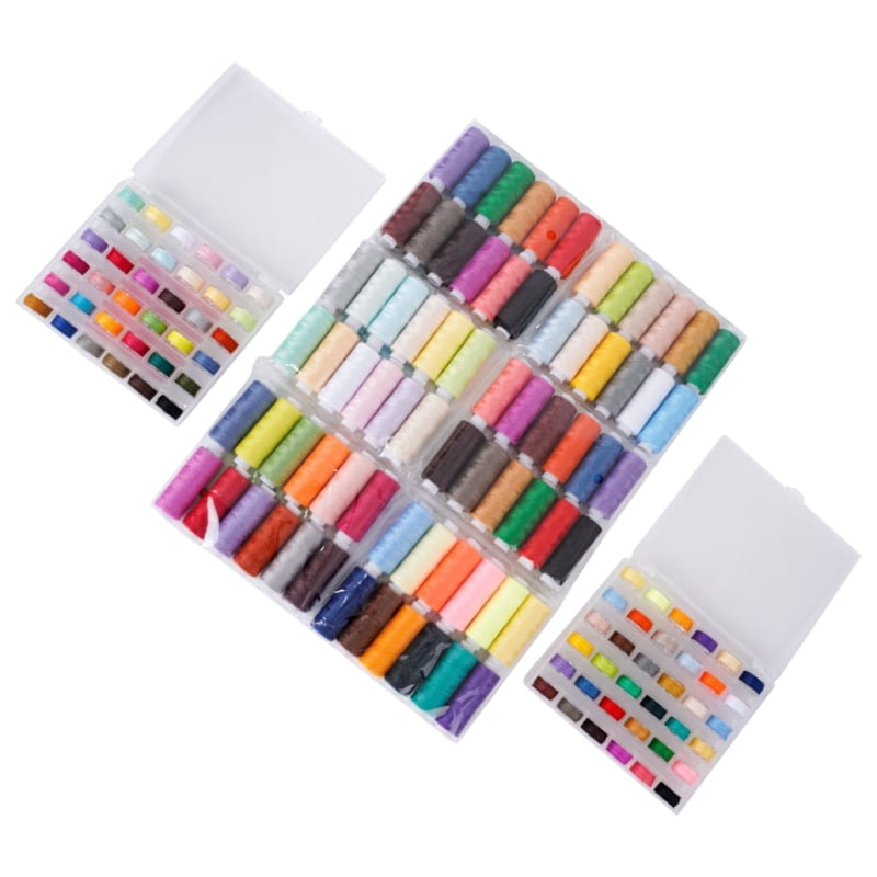 Zecic 36 Spool Polyester Sewing Thread with 36 Color Prewound Bobbins Thread Set Sewing Machine Bobbin Thread Set