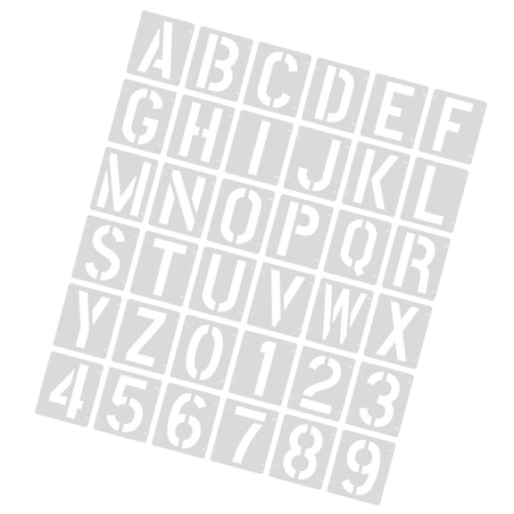 Zecic 36Pcs Letter And Number Templates Kids Drawing Stencils For Wood Sign Painting Scrapbooking Journal Photo Album Wall Art