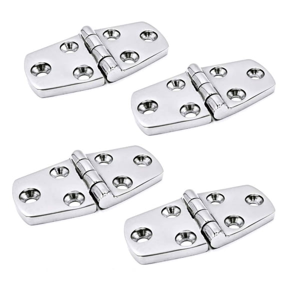 Zecic 4 Pcs Heavy Duty Cast Strap Hinge Stainless Steel Strap Hinge for Boat RVs