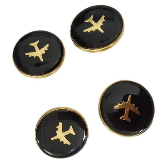 Zecic 4 Pcs Multifunctional Buttons Jackets Buttons Airport Uniform Buttons Pants Buttons Easy to Use Dress Buttons