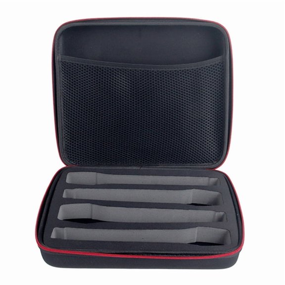 Zecic 4-slot Mic Organiser Box Shock Resistant Travel Carrying Case Container Pouch