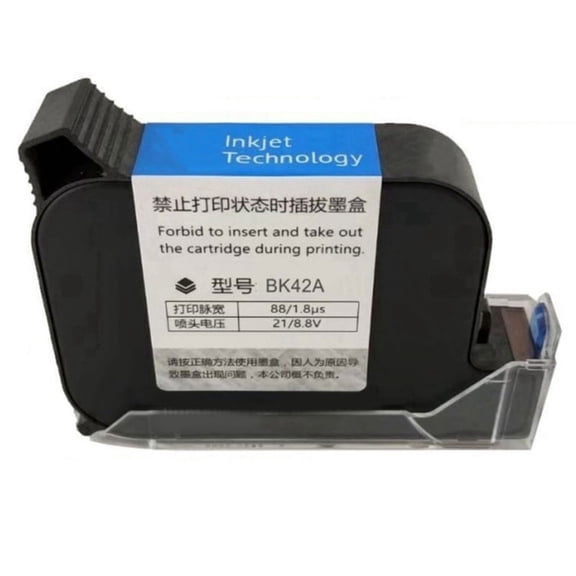 Zecic 42ml Black Inkjet Cartridge Solvent Ink Cartridge BK42A for Unencrypted Printer