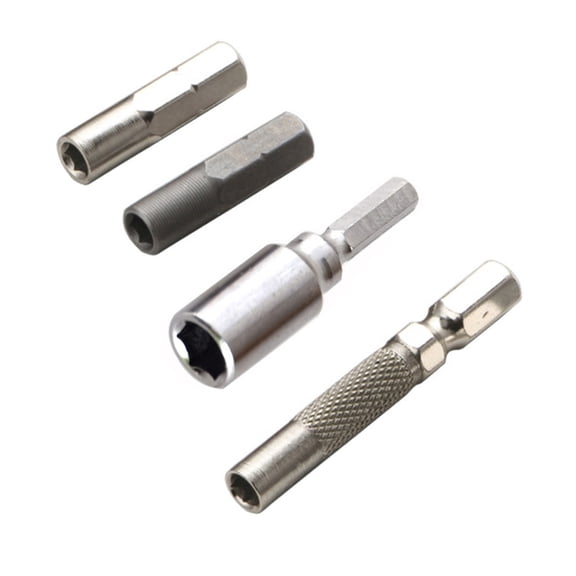 Zecic 4Pcs Magnetic Hexagonal Shank Adapter for Converting 6.35mm to 4mm and 4mm to 6.35mm Drill Bit with Strong Magnet