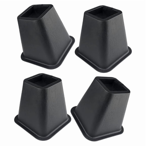 Zecic 4Pieces Bed Elevators 6Inch Plastic Furniture Risers for Desk Sofa Storage