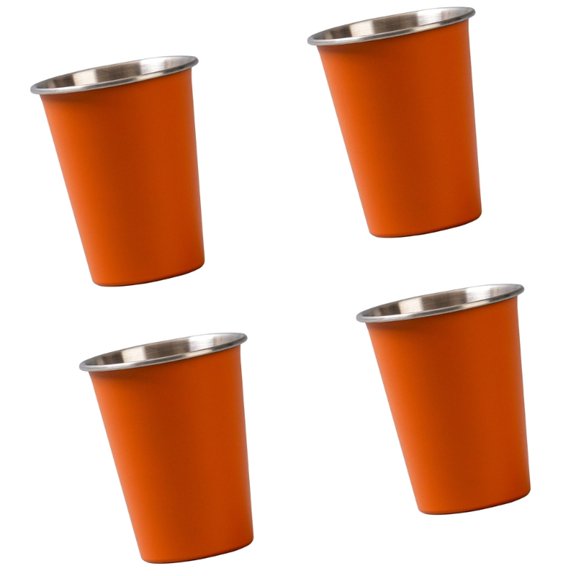 Zecic 4pcs Stainless Steels Drinking Cup Stackable Camping Water Cup for Outdoor