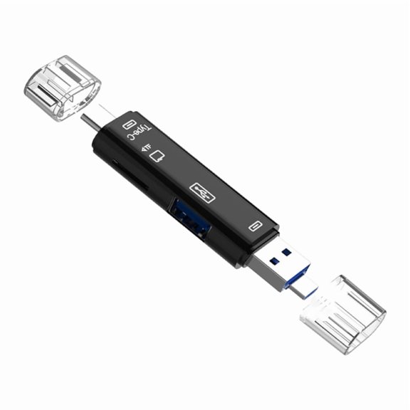 Zecic 5 in 1 USB C USB3.0 Memory Card Reader TF Card Reader Simultaneously Read Writer
