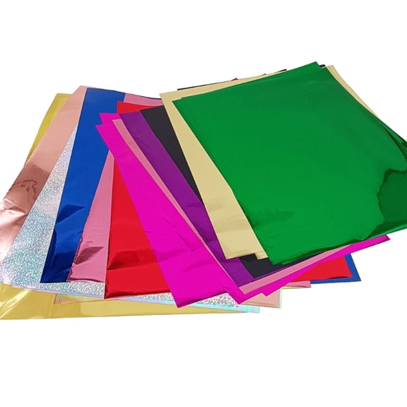 Zecic 50 Sheets A 4 Toner Reactive Foil Transfer Foil Paper Multifunctional Toner Foil Paper for Scrapbooking Cards Making