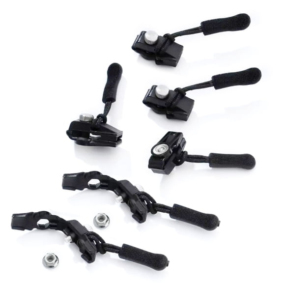 Zecic 6/12Pcs Adjustable Zippers Repair Tool Easy Install Zippers Fixer for Clothing Wetsuits Bags Backpacks Purse Wallet
