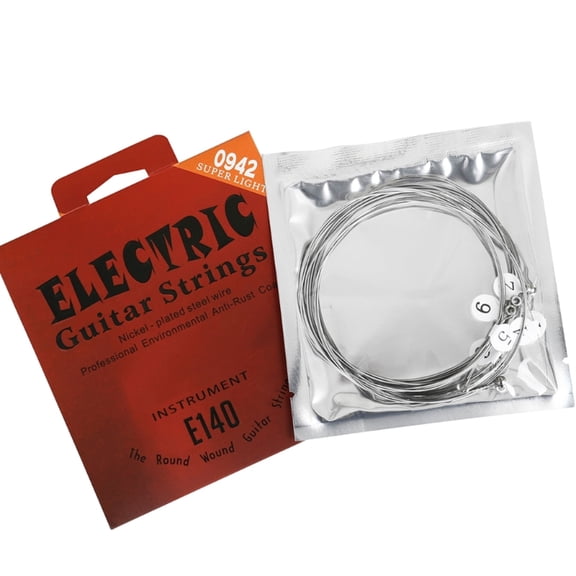 Zecic 6Pcs .009-.042 Highly Carbon Steel Core String 6-string Electric Guitar Strings