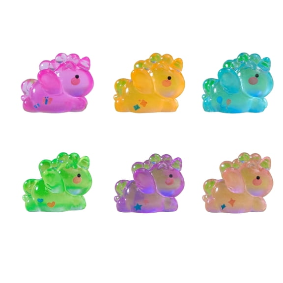 Zecic 6Pcs Garden Unicorns Decors Statue Animal Figurines Sculpture Centrepieces