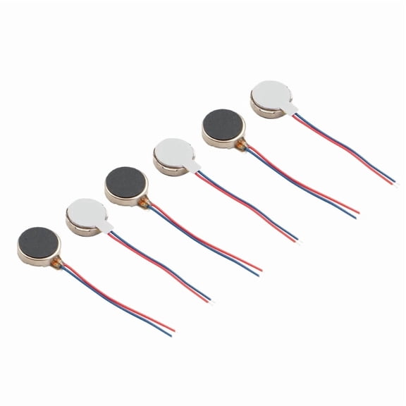 Zecic 6pcs Highly Speed 1027 Flat Motor Mini Vibration Motor for DIY Projects and Health Products 11000RPM, Easy Installation