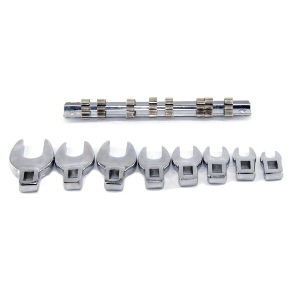 Zecic 8 Pieces 3/8" Drive Ratcheting Crowfoot Wrench Set Metric Repair Tool 10-22mm