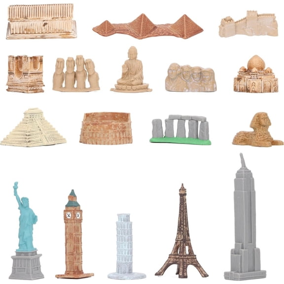 Zecic ABS Plastic Civilization Educational Craft Set 17 Architectural Replicas For