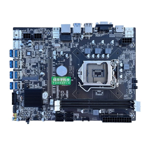 Zecic B75 BTC Miner Motherboard LGA 1155 CPU PCI-E Graphics Card Slot for Eth Btc