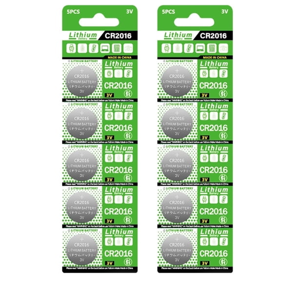 Zecic CR2016 Button Batteries For Toy Digital Recorders 3V Leakproof DL2016/ECR2016