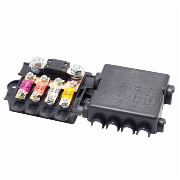 Zecic Car Power Distribution Terminals Block 5 Poles Bus Bar Fuse Holder Box Enduring