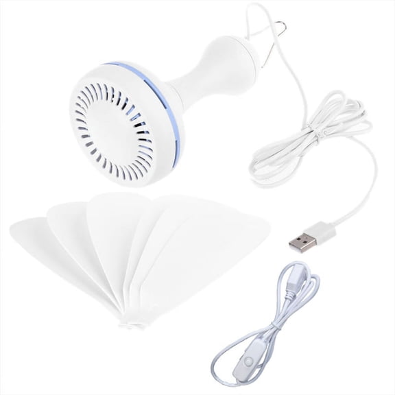 Zecic Ceiling Fan USB Tent Fans for Camping Outdoor Hanging Gazebo Tents Ceiling Canopy Fan for DC 5V Compatible Battery Power