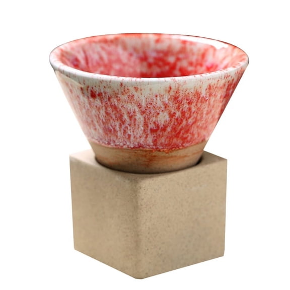 Zecic Ceramic Coffee Cups Japanese Latte Pull Flower Porcelain-Cup Pottery Coffee Mugs