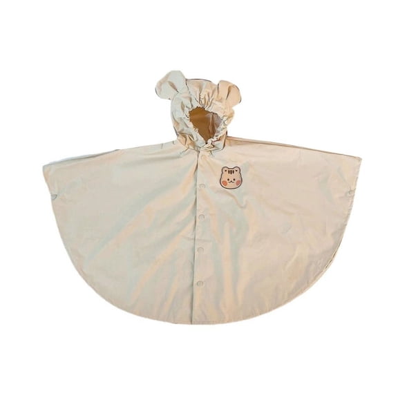 Zecic Children Rain Poncho Coat Jacket with Backpack Position Student RainWear