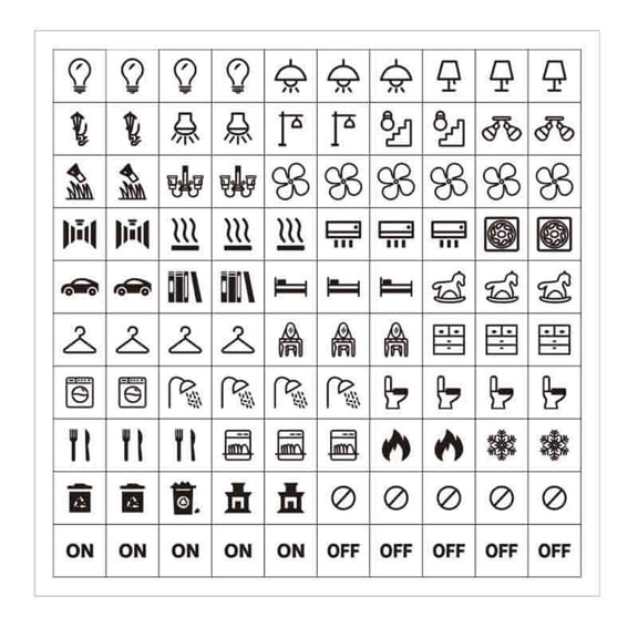 Zecic Clear Transparent Light Switchs Label Sticker Waterproof Switchs Panel Labels