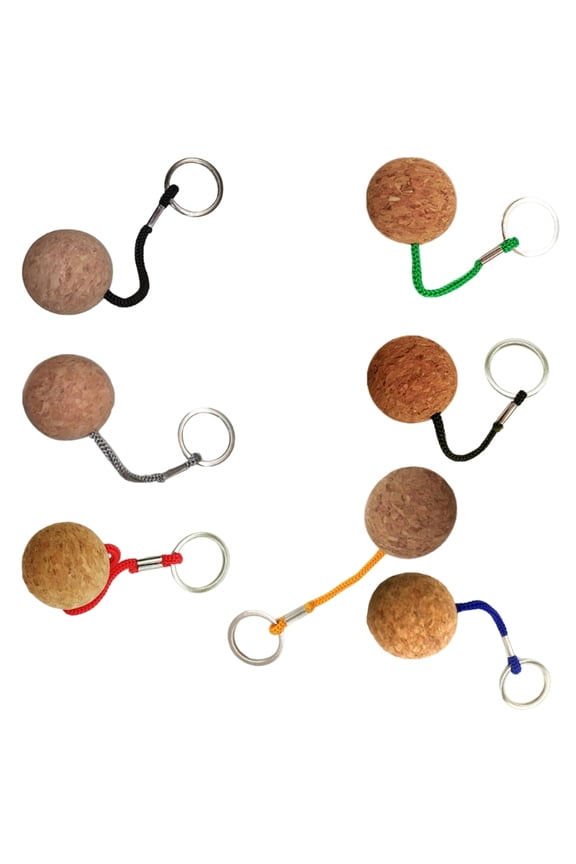 Cork Floating Keychains Buoyance Key Rings Ultraweight Wooden Keychains Kayaks Boating Essential
