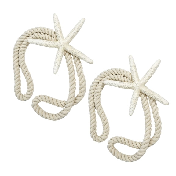 Zecic Decorative Curtain Tiebacks Starfishs Curtain Buckles Rope Curtain Holdbacks