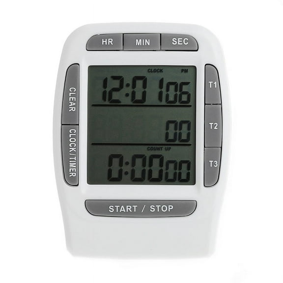 Zecic Digital LCD Multi-Channel Timer CountDown Laboratory 3 Channel Timers 99 Hours