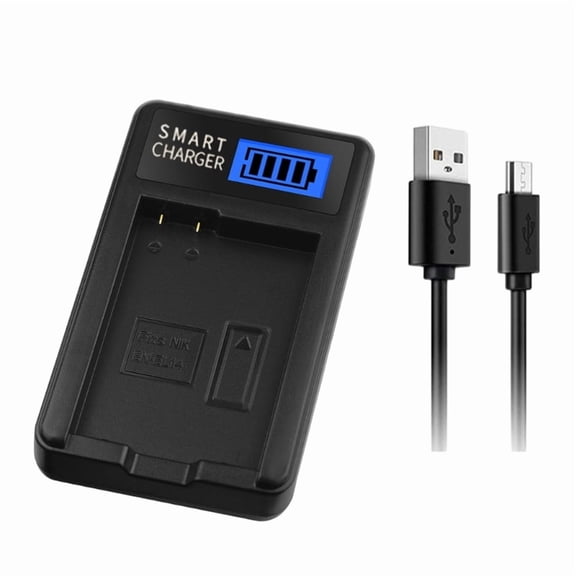 Zecic EN-EL14 Camera Battery Charger with LCD Screen for D5100 D5200 D5300 D5500