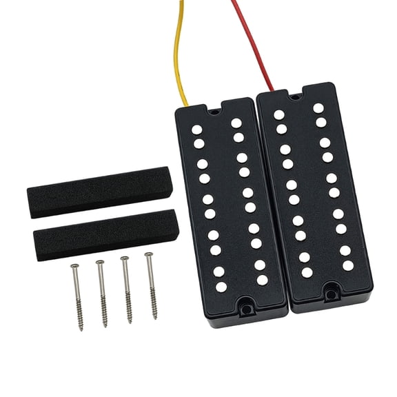 Zecic Electric Bass Pickup Set with Double Magnet Row For Great Sound Noise Reduction