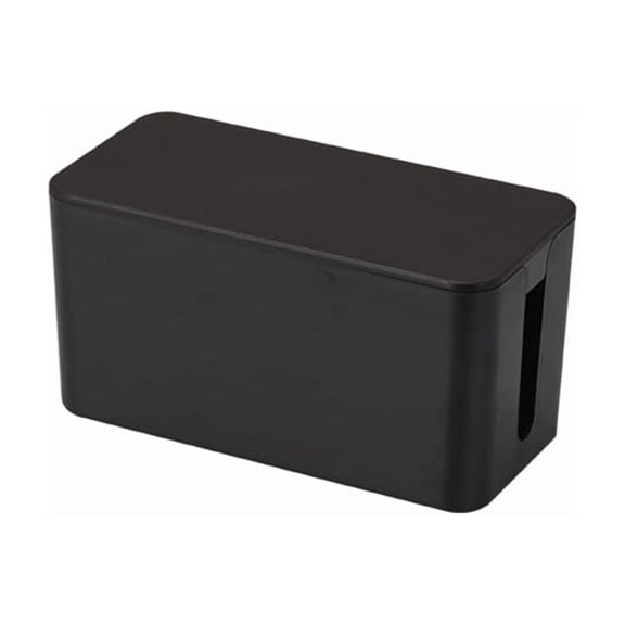 Zecic Elegant Cord Storage Box Organizer for Power Strips Desk Cable Management Case Large Capacity Wire Container with Lid