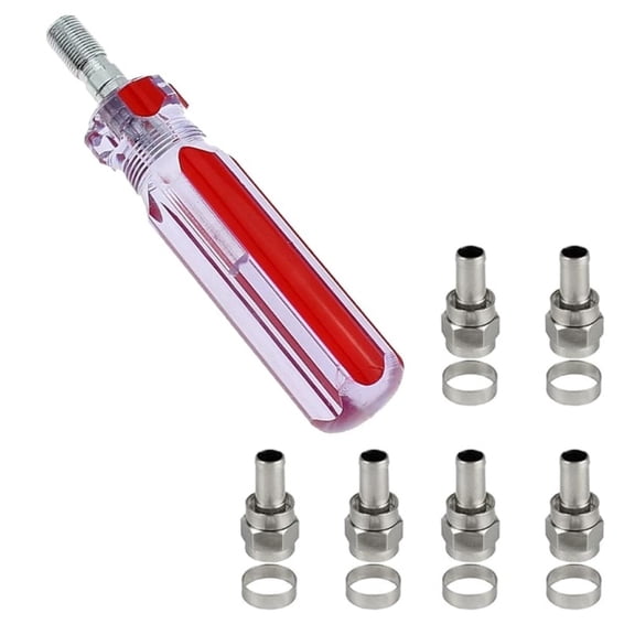Zecic F Type Compression Tool With 1Set 5F Coaxial Cable Connectors for TV Satellite Receiver Metal Plastic Construction