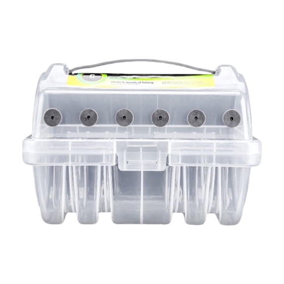 Zecic Fishing Gear Line Box 6 Compartments Double Sided Fishing Accessories Line Box