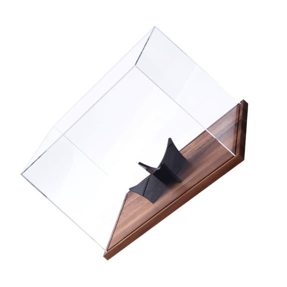 Zecic Full Size Football Display Box Sports Collectible Container Acrylic Dustproof Clear Box Ball Holder Organizer Enduring