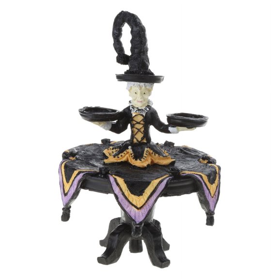 Zecic Halloween Witch Tabletop Server Witch Food Display Table Stand with Hat Display