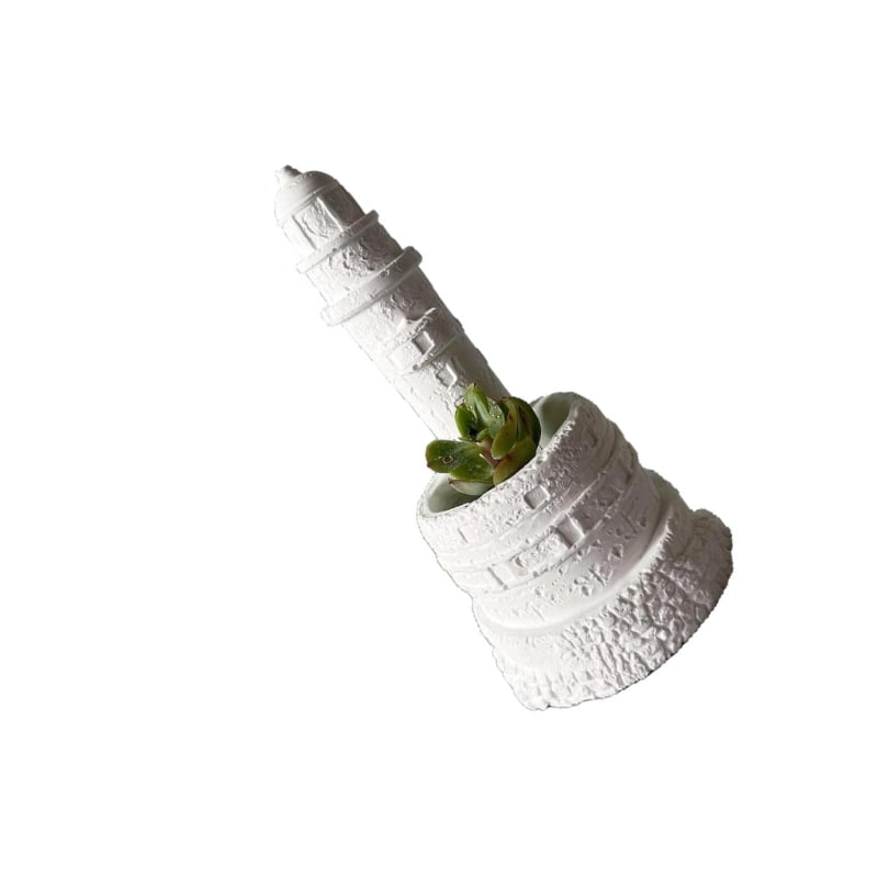 Zecic Handmade Flower Pots Molds 3D Lighthouse Candle Cup Silicone Mould Decorations