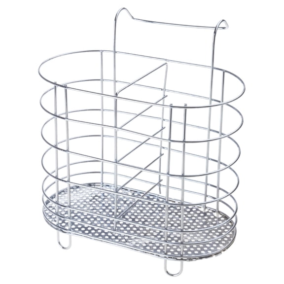 Zecic Hanging Tableware Tube Cage Rack Drain Chopsticks Spoon Holder Metal Organizer