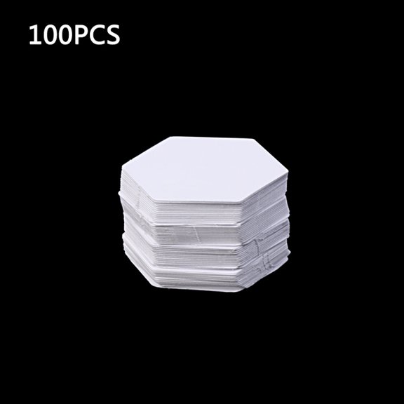Zecic Hexagon Templates 100Pcs White Patchwork Paper Quilting Accessory
