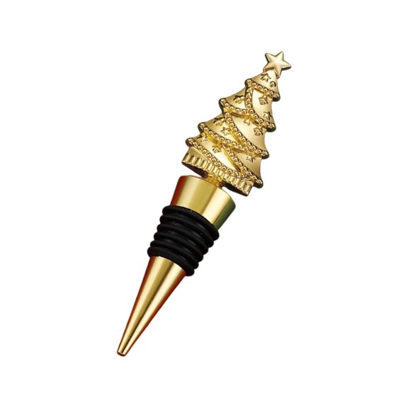 Zecic Holiday Wine Cork Seal With Christmas Tree Designs Decorative Bottle Stopper